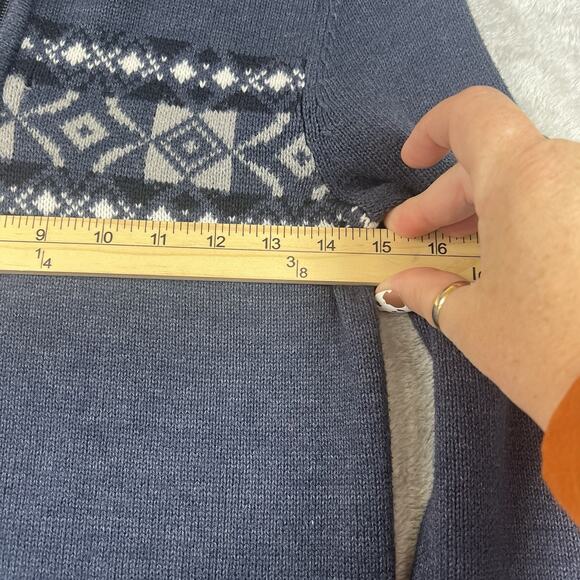 Urban Pipeline Sweater Boys Medium Blue Aztec Knit Pullover Half Zip - Picture 4 of 8